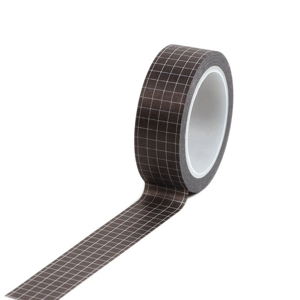 Washi Tape,15mm×10m Grid Printed Pattern Sticky Adhesive Paper for Scrapbooking 